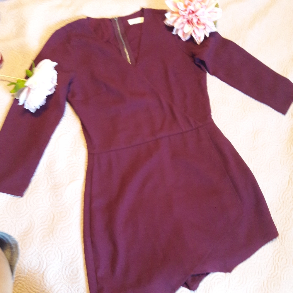 Burgundy romper